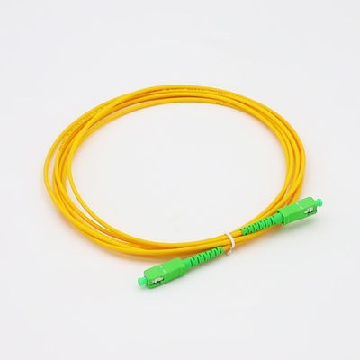 SM MM 3.0mm PVC G652D Dengan Sc / Apc Connector Fiber Optic Patch Cord