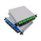 Jenis Kartu Penyisipan Fiber Optic PLC Splitter 1x8 Konektor SC / APC SC / UPC