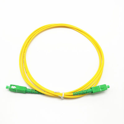 SC / APC-SC / APC Singlemode Simplex 3.0mm 3m kabel patch serat optik