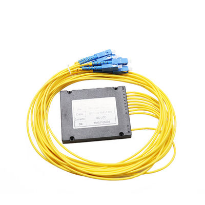 Kotak Abs Rugi Penyisipan Rendah Fiber Optic PLC Splitter, Splitter Plc 1x8