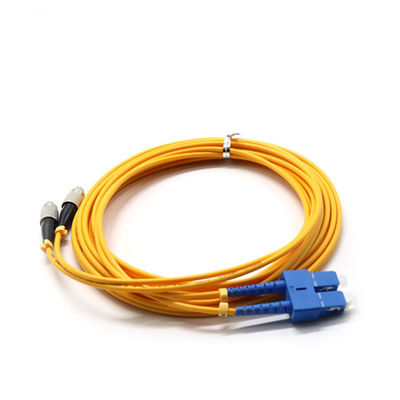 PVC G652D Sc Upc Ke Fc Upc Konektor Kabel Patch Serat Optik