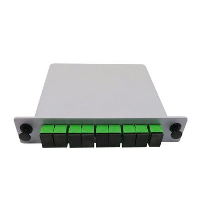 1 × 8 Sc / Apc Connectror LGX Jenis Kotak Fiber Optic PLC Splitter