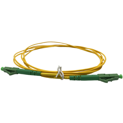 LC / APC PVC LSZH G657A Kabel Patch Serat Optik Kuning Putih 2.0mm 3.0mm