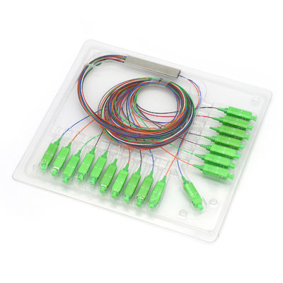 Tabung Baja 2x16 1m SC APC Pasif Fiber Optic PLC Splitter